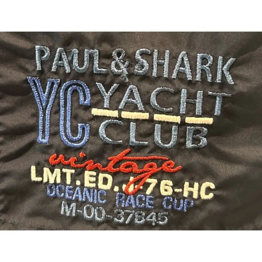 Men’s PAUL & SHARK Yachting Blue Swim Trunks W/ Liner Size M *A12